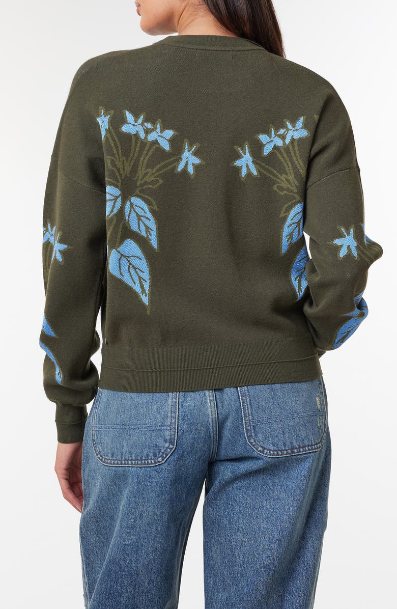 Scotch & Soda Floral Jacquard Sweatshirt, Alternate, color,