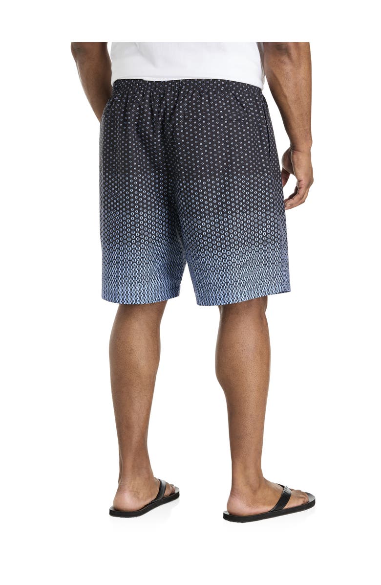 Psycho Bunny Big & Tall Bendigo Patterned Swim Trunks, Alternate, color, Evening Blue