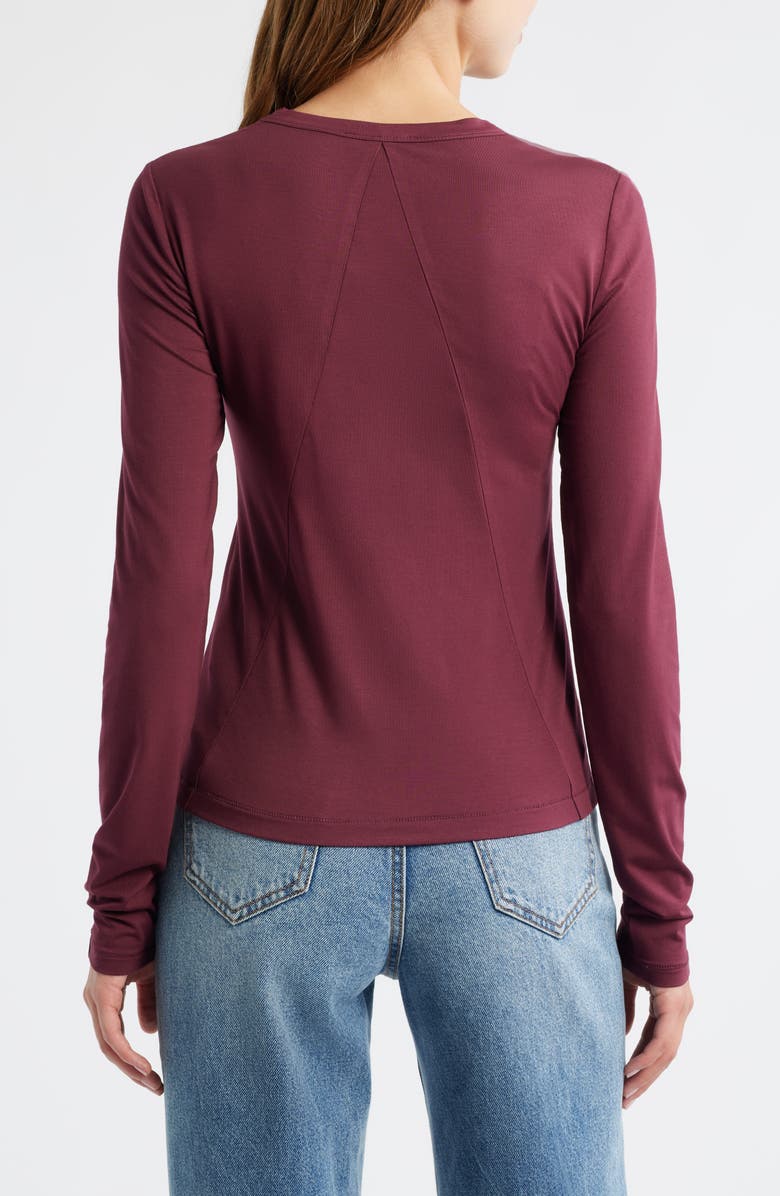rag & bone Luca Long Sleeve Jersey T-Shirt, Alternate, color, Wine