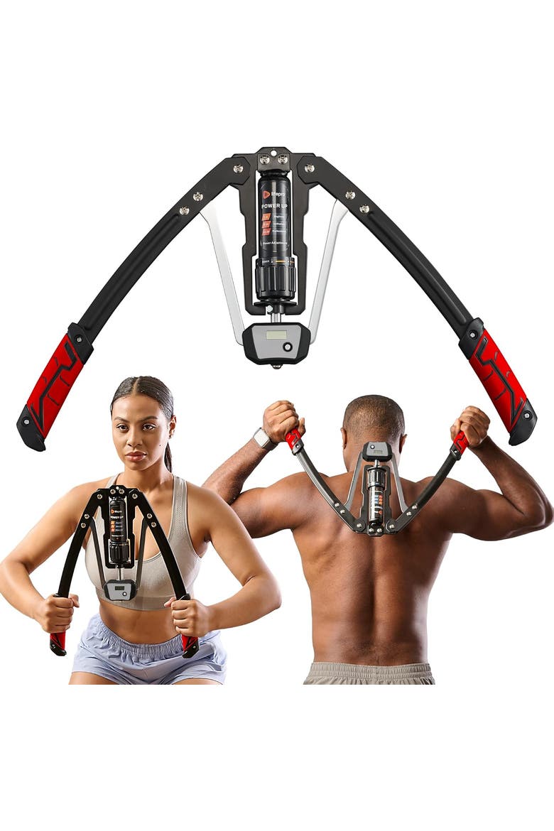 Shredforce Chest Expander and Arm Twister Trainer Exerciser Adjustable 22 to 440lb Resistance, Main, color, Red