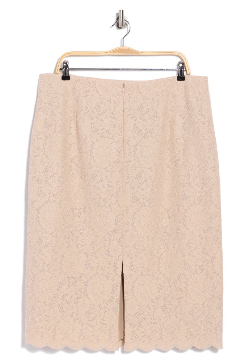 Royal Lace Pencil Skirt, Alternate, color, DOESKIN