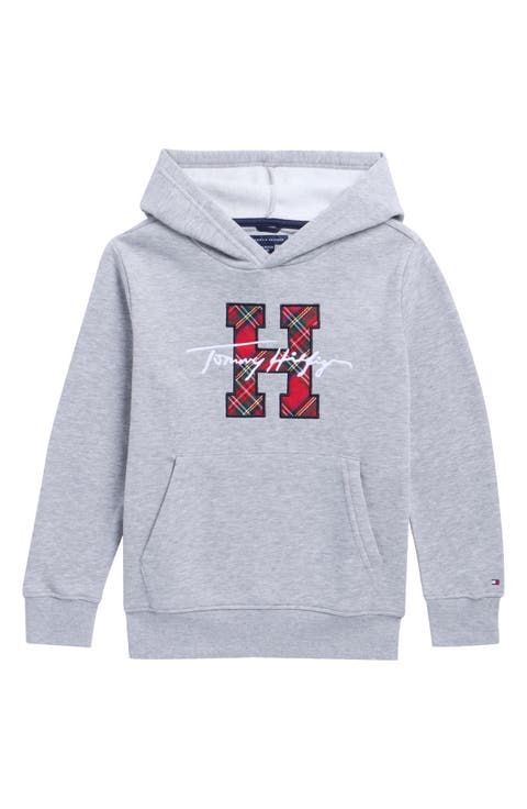 Kids' Plaid H Hoodie
