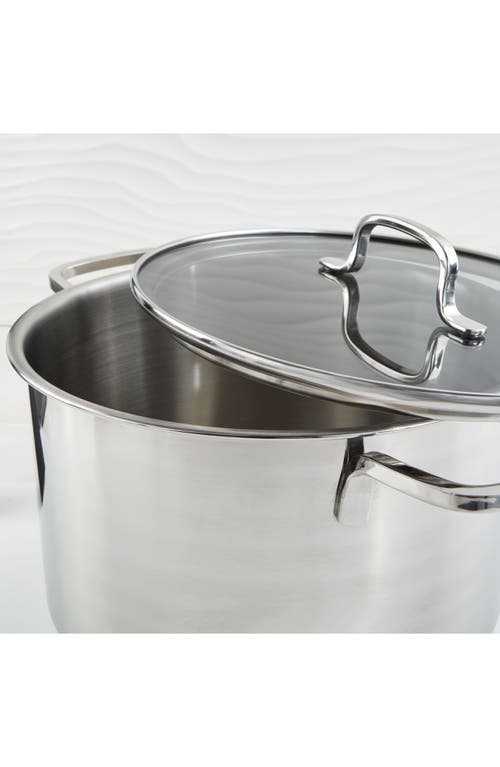 Berghoff Dina 10-inch Helix 7-quart Stockpot In Silver