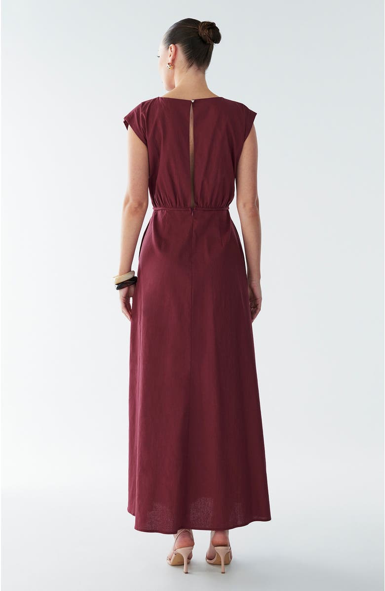 BWLDR Eden Maxi Dress, Alternate, color, Burgundy