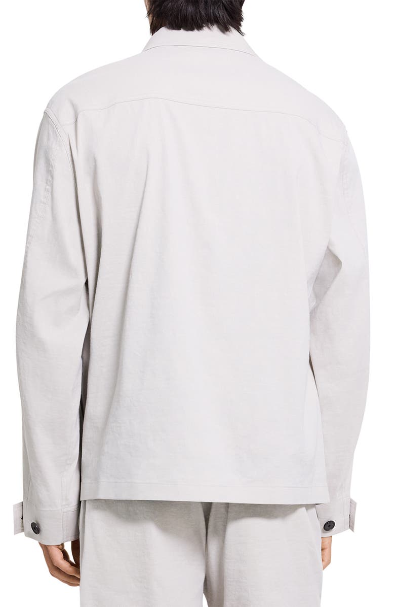 Theory Mod Linen Blend Field Jacket, Alternate, color, Silver Cloud