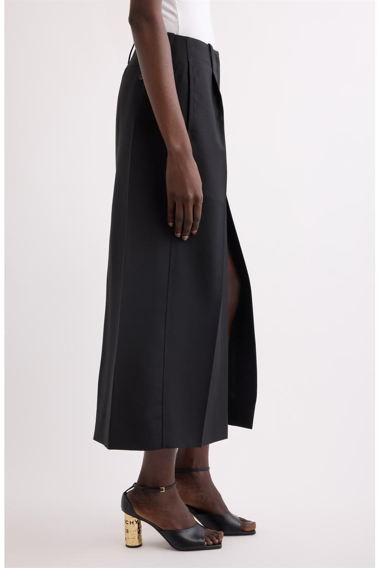 Slit Wool & Mohair Pencil Skirt, Alternate, color, BLACK