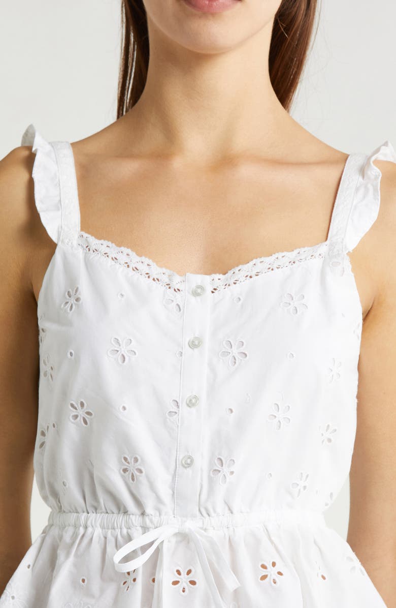 PAIGE Eyelet Button-Up Crop Camisole, Alternate, color,