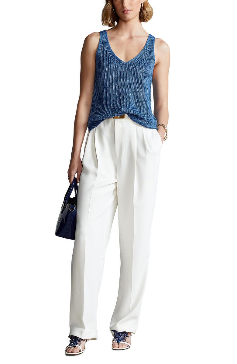 Polo Ralph Lauren Linen Sweater Tank, Alternate, color, Retreat Blue