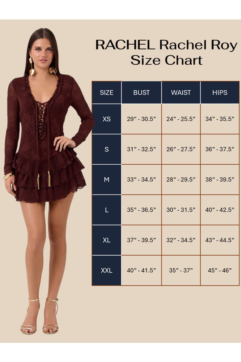 Kitra Lace Up Mini Dress, Alternate, color, Rum Raisin