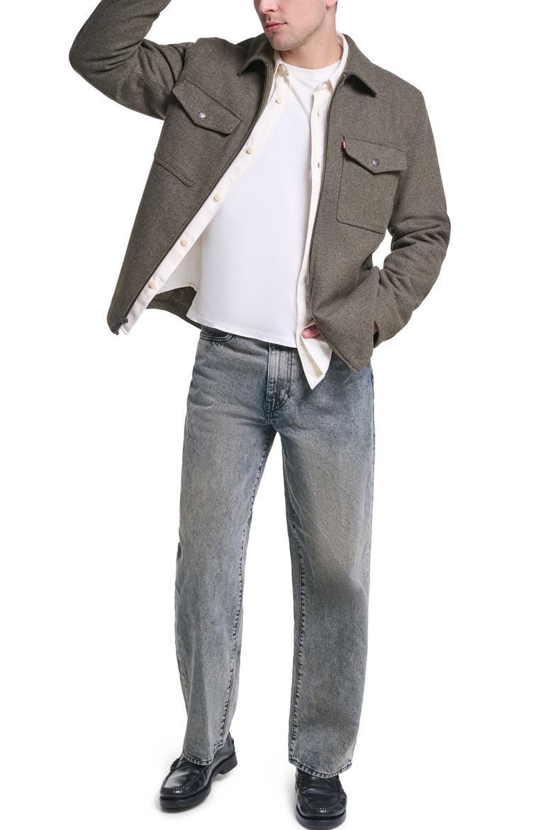 Zip Front Shacket, Alternate, color, OLIVE
