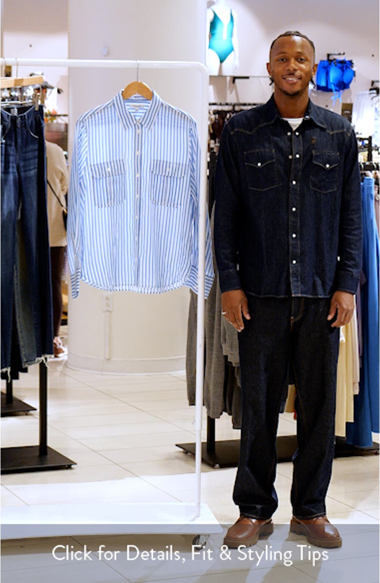 Stripe Utility Pocket Button-Up Shirt, sales video thumbnail