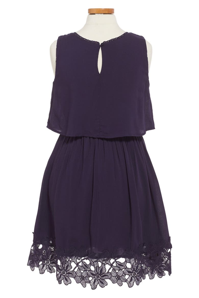 'Kali' Sleeveless Popover Dress, Alternate, color, NAVY