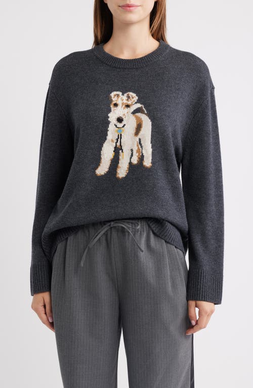 Rowing Blazers Terrier Merino Wool & Cashmere Sweater In Black