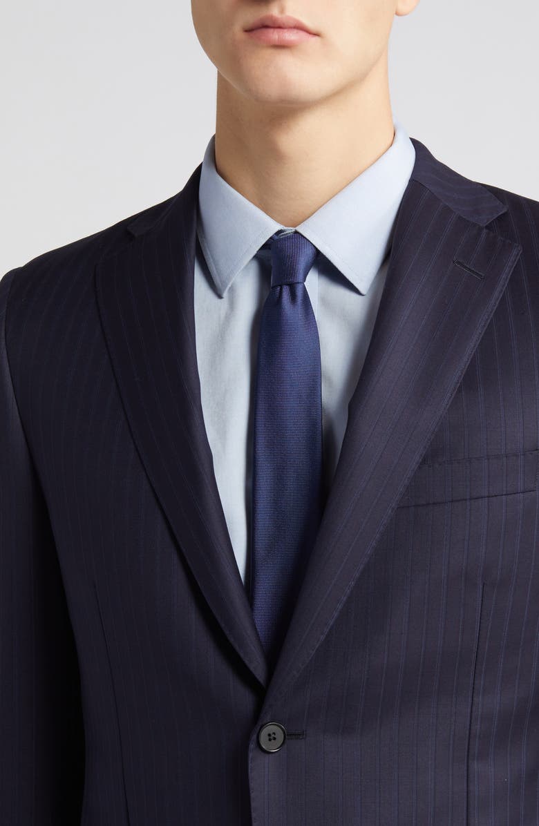 Heritage Gold Navy Self Stripe Wool Suit, Alternate, color, 