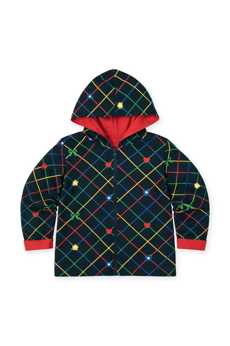 Reversible Jacket With Hearts, Flowers, Bows, Alternate, color, Navy/Red