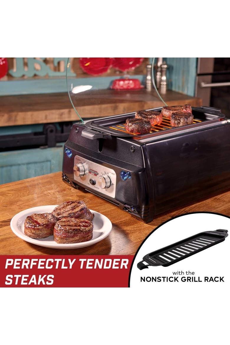 Indoor Smokeless Rotisserie Grill, Alternate, color, Red