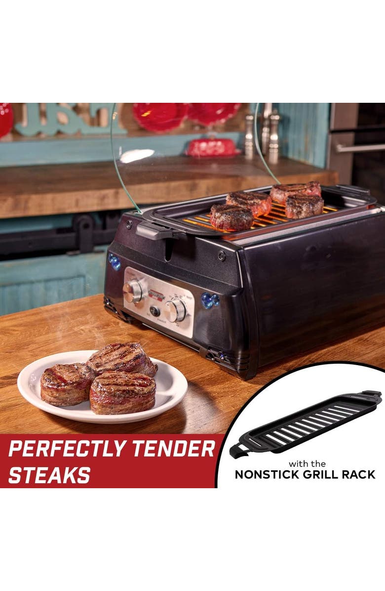 Kitchen Chef Indoor Smokeless Rotisserie Grill, Alternate, color, Black