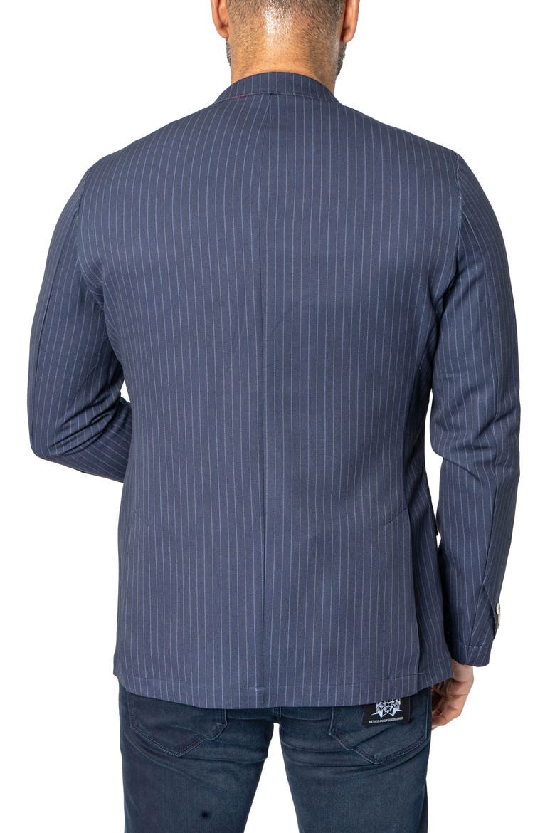 Descartes Unconstructed Pinstripe Capone Blue Blazer, Alternate, color, BLUE