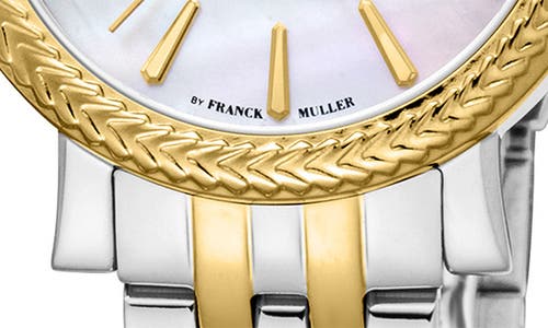 Roberto Cavalli By Franck Muller Mother-of-pearl Bracelet Watch, 30mm In Two Tone Silver & Gold