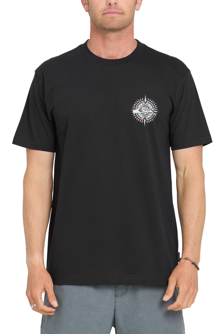 Shooting Star Short Sleeve Graphic T-Shirt, Main, color, BLACK
