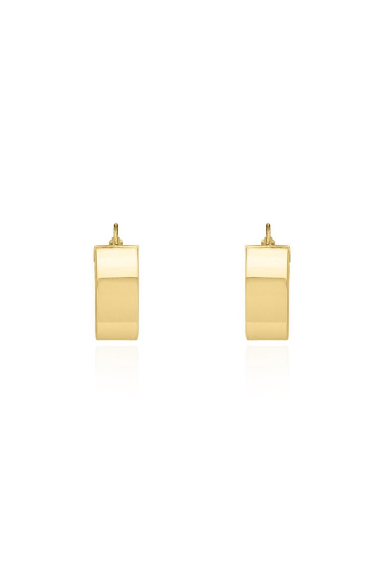 Mini Square Tube Huggie Hoop Earrings, Alternate, color, Yellow Gold
