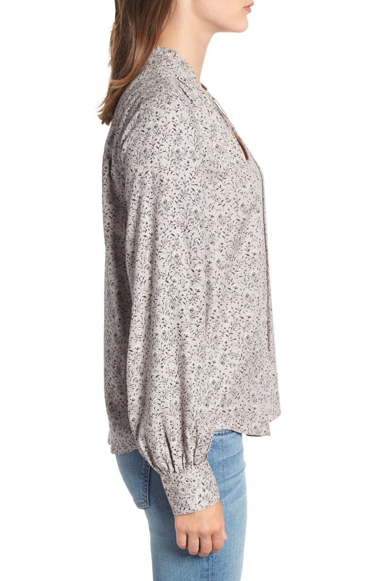 Hinge Ruffle V-Neck Blouse, Alternate, color,