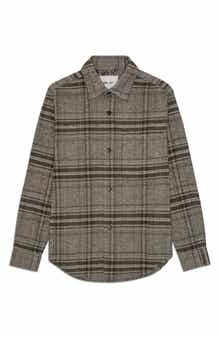 NN07 Adwin 5292 Plaid Organic Cotton Flannel Button-Up Shirt