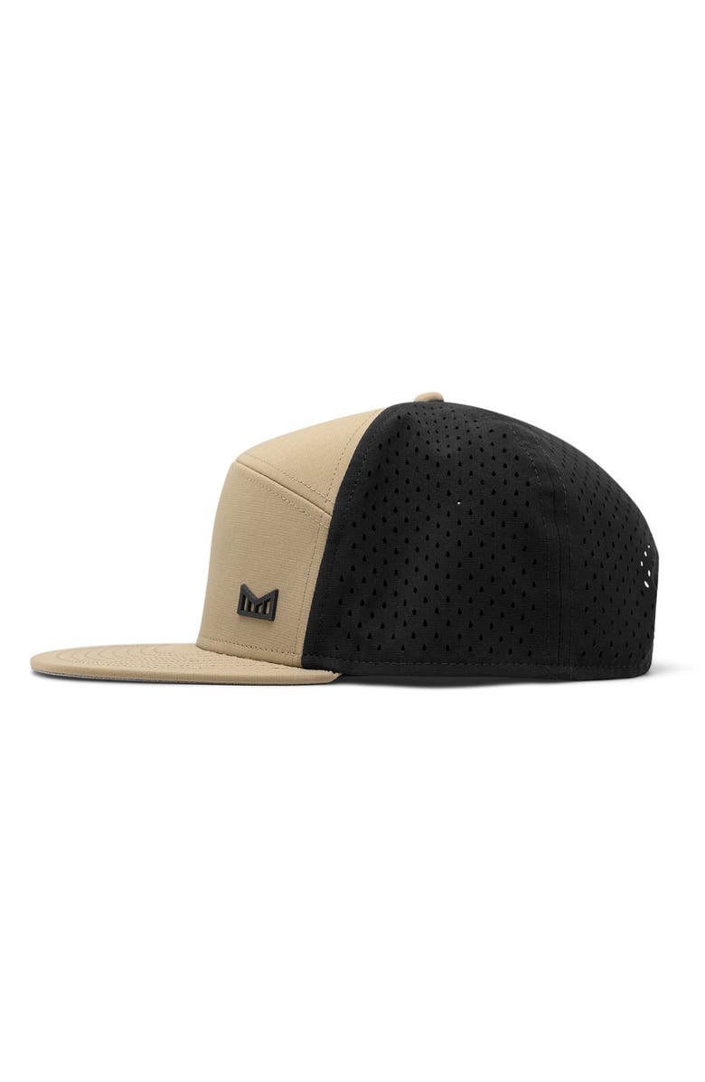 Melin Trenches Icon Hydro Performance Snapback Hat, Alternate, color, Dark Khaki / Black