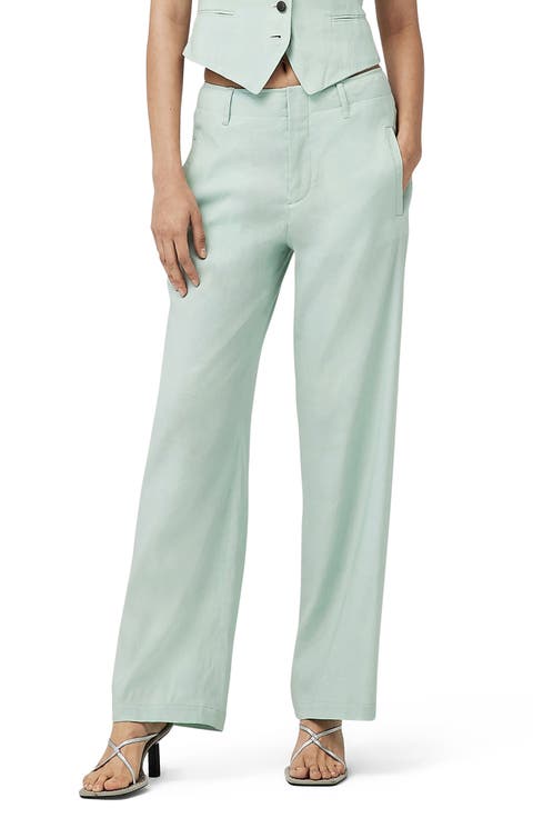 Dylan Crop Linen Blend Trousers
