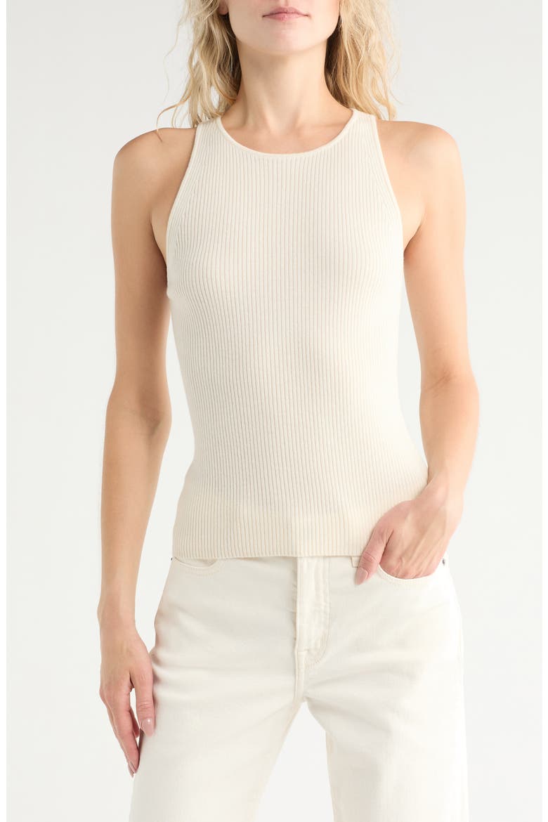 Harbor Ribbed Cashmere Tank, Main, color, IVORY