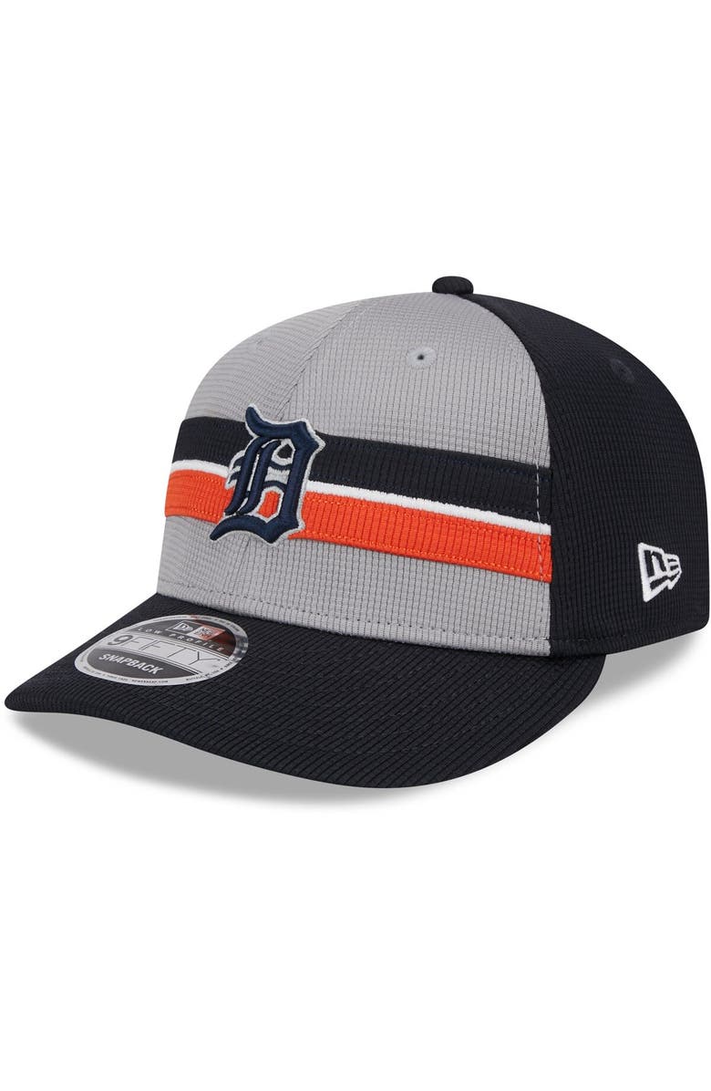 New Era Men's New Era Gray Detroit Tigers 2024 Batting Practice Low Profile 9FIFTY Snapback Hat, Main, color,