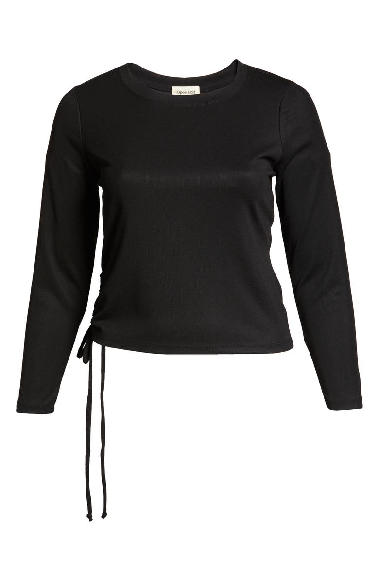 Open Edit Tie Side Long Sleeve Top, Alternate, color,