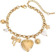 MacRae & Co. Heart Locket Charm Bracelet