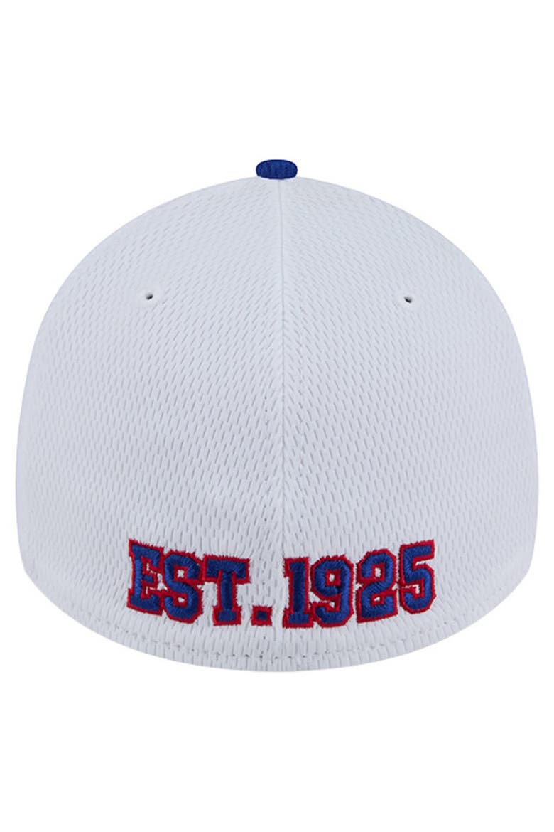 Men's New Era  White/Royal New York Giants Dashmark Rays 39THIRTY Flex Hat, Alternate, color, White