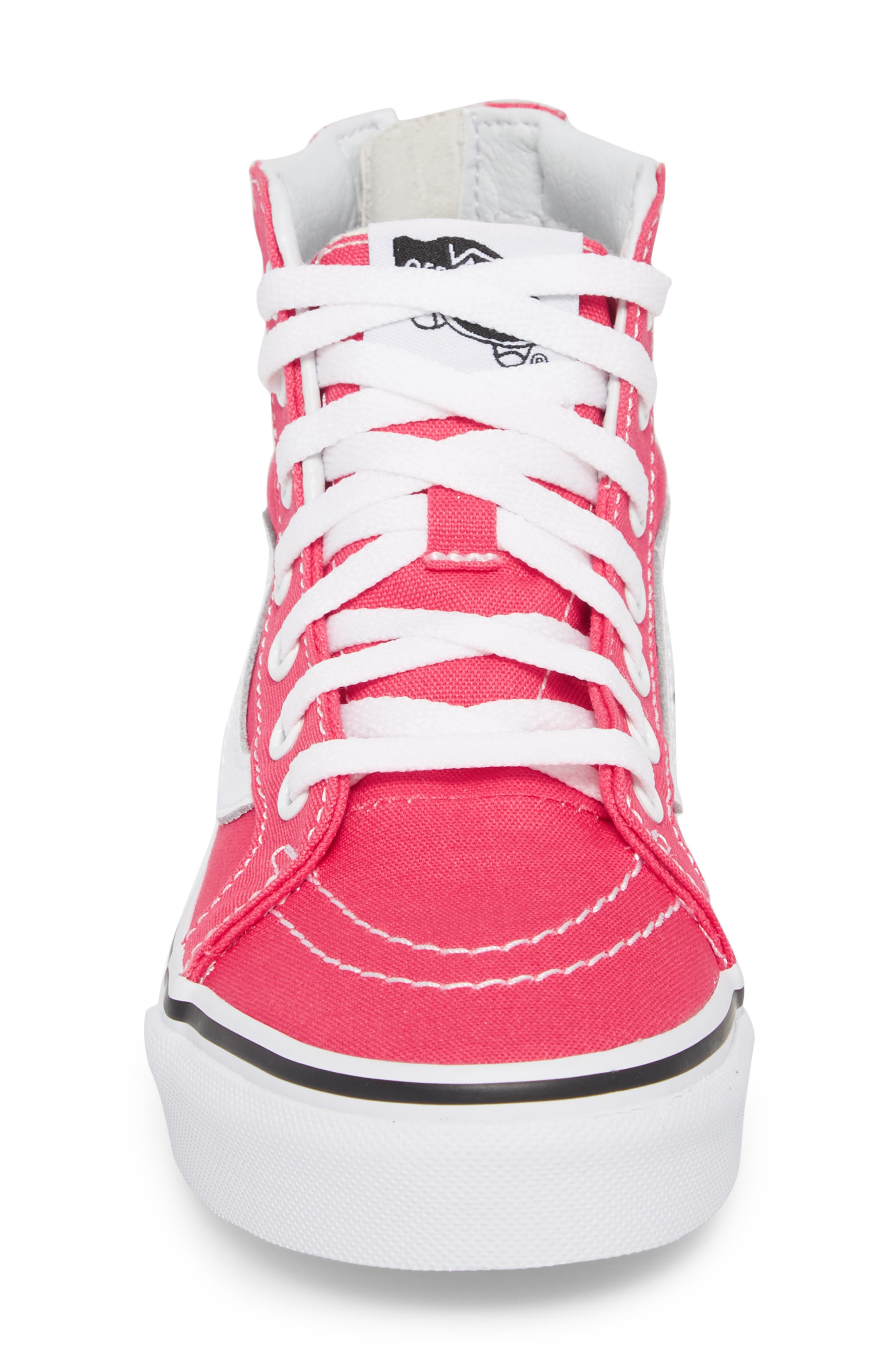 Sk8-Hi Zip Sneaker, Alternate, color, AZALEA/ TRUE WHITE