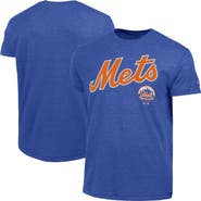 Champion Men's Champion Royal New York Mets Cooperstown Wordmark Lockup Tri-Blend T-Shirt