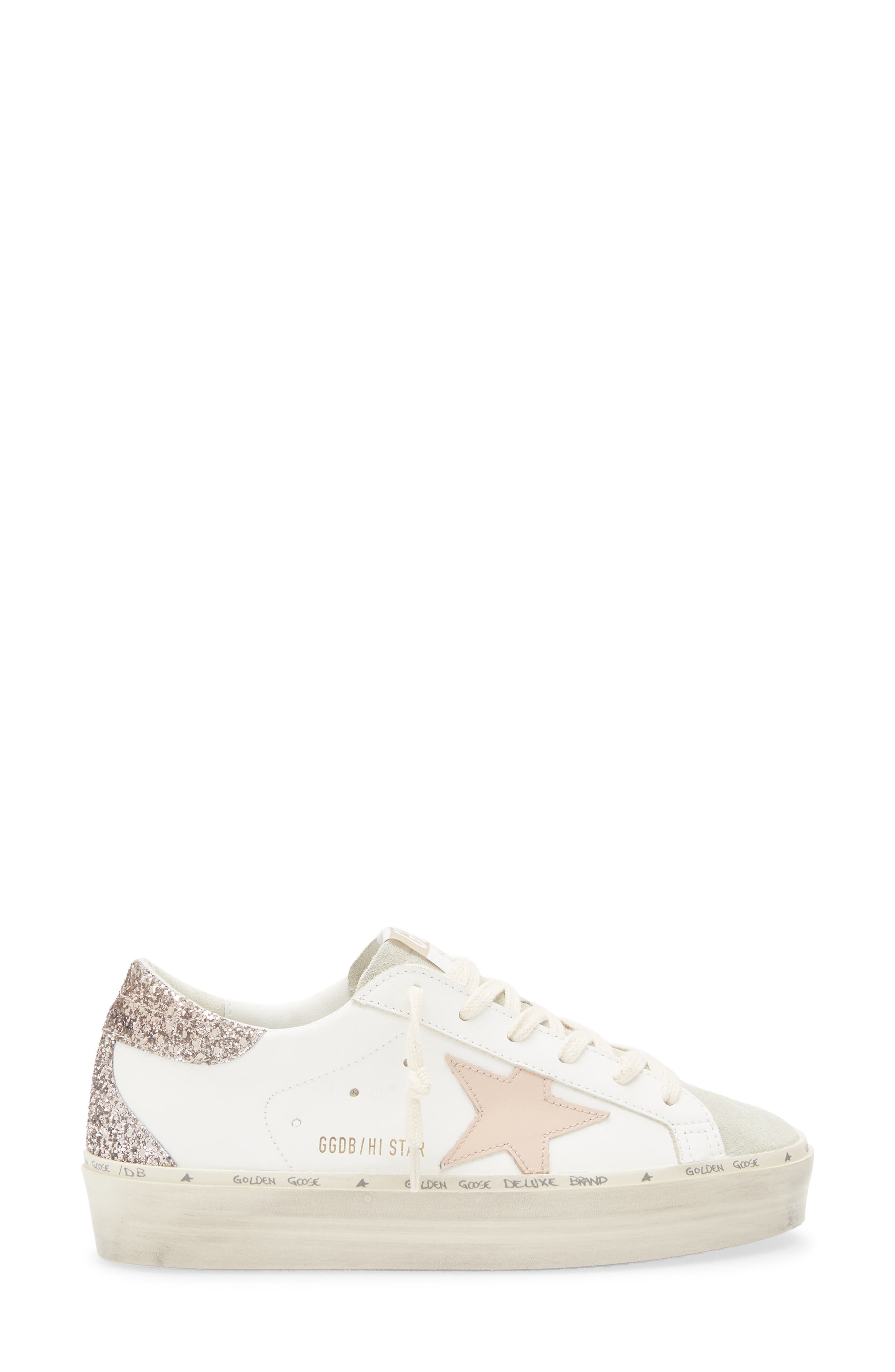 Golden Goose Hi Star Platform Sneaker, Alternate, color, White/ Ice/ Moonlight/ Cinder