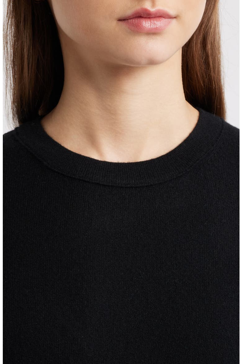 Classic Crewneck Cashmere Sweater, Alternate, color, BLACK
