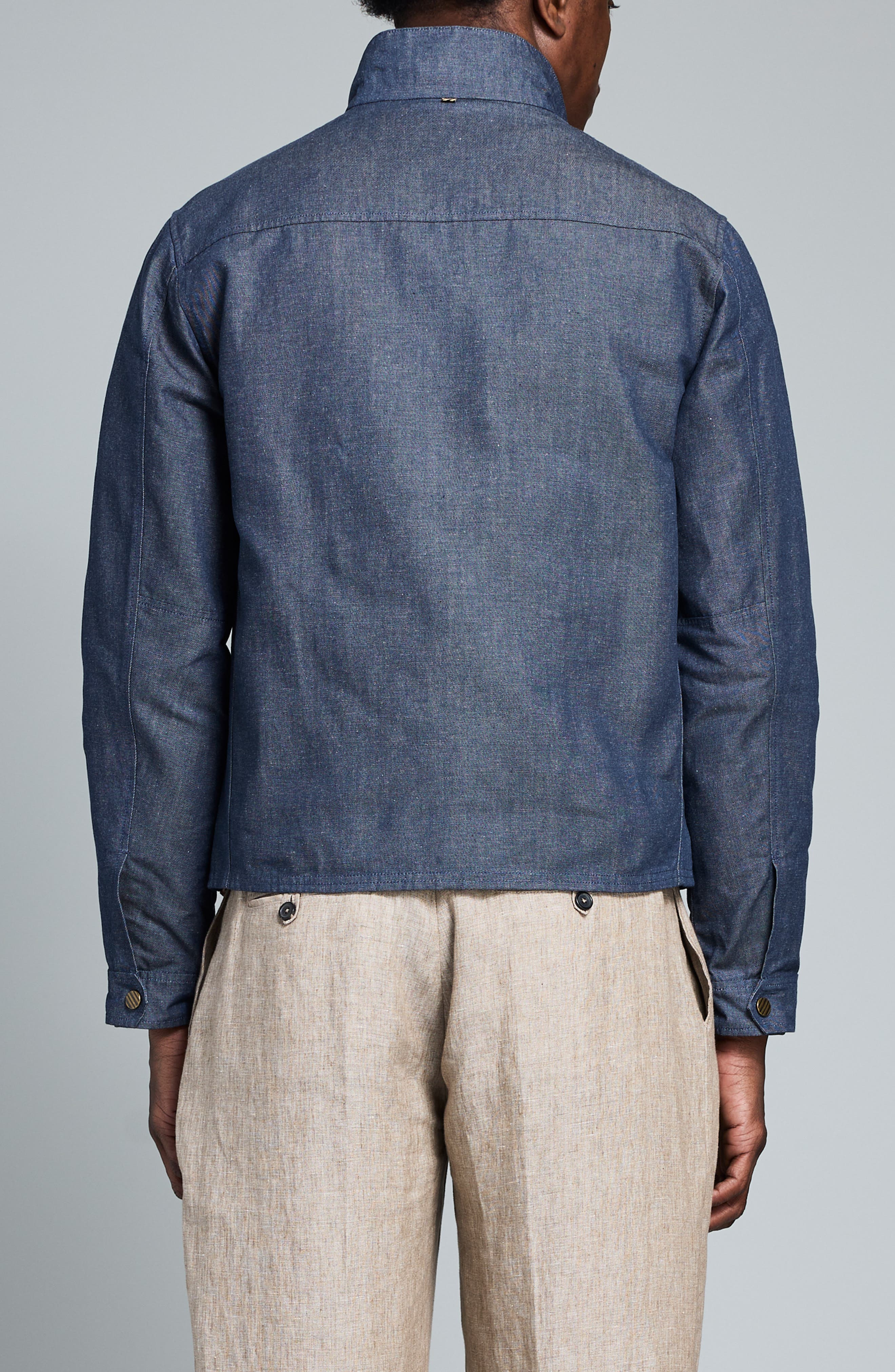 Billy Reid Waxed Denim Harrington Jacket (Men) | Nordstrom