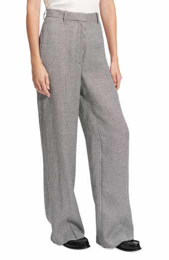 Theory B.Mel Houndstooth Check Linen Blend Pants