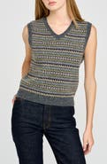 WAYF Nevin Fair Isle Sweater Vest