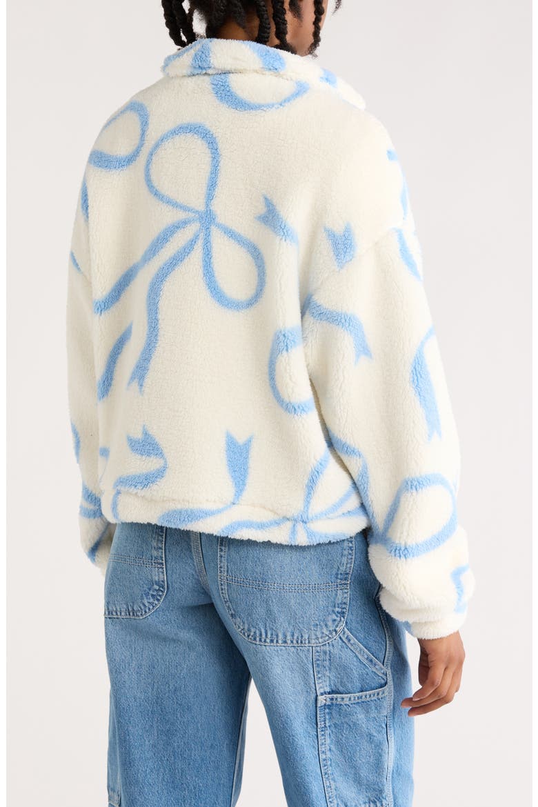 Faux Shearling Jacket, Alternate, color, IVORY LIGHT BLUE