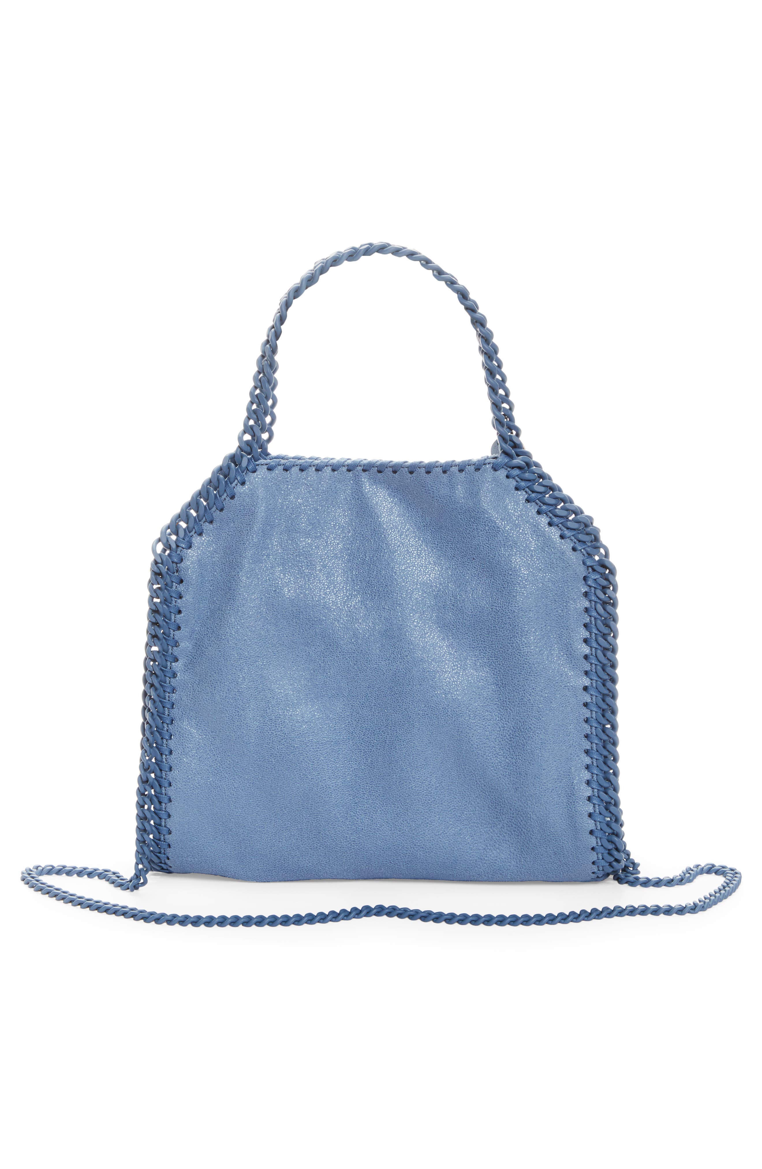 Stella McCartney Mini Falabella Shaggy Deer Faux Leather Tote, Alternate, color, 