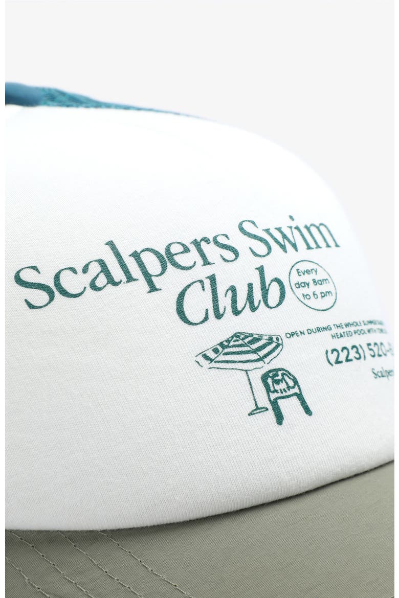Swim Club Trucker Cap, Alternate, color, Green
