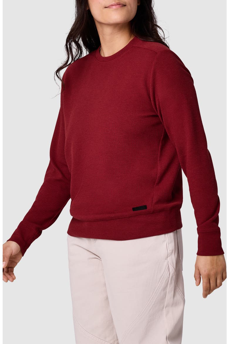 Eclipse Waffle Sweatshirt, Alternate, color, VERMILLION