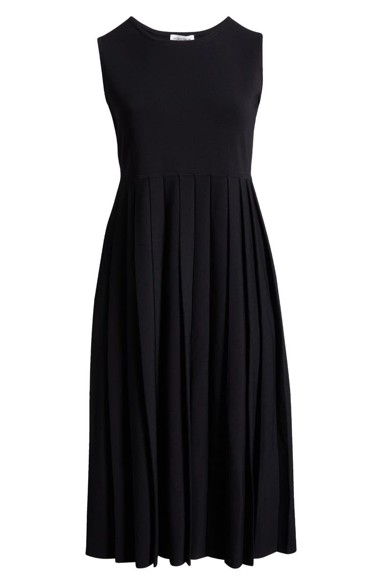 Nordstrom Sleeveless Pleated Sweater Dress, Alternate, color, Black
