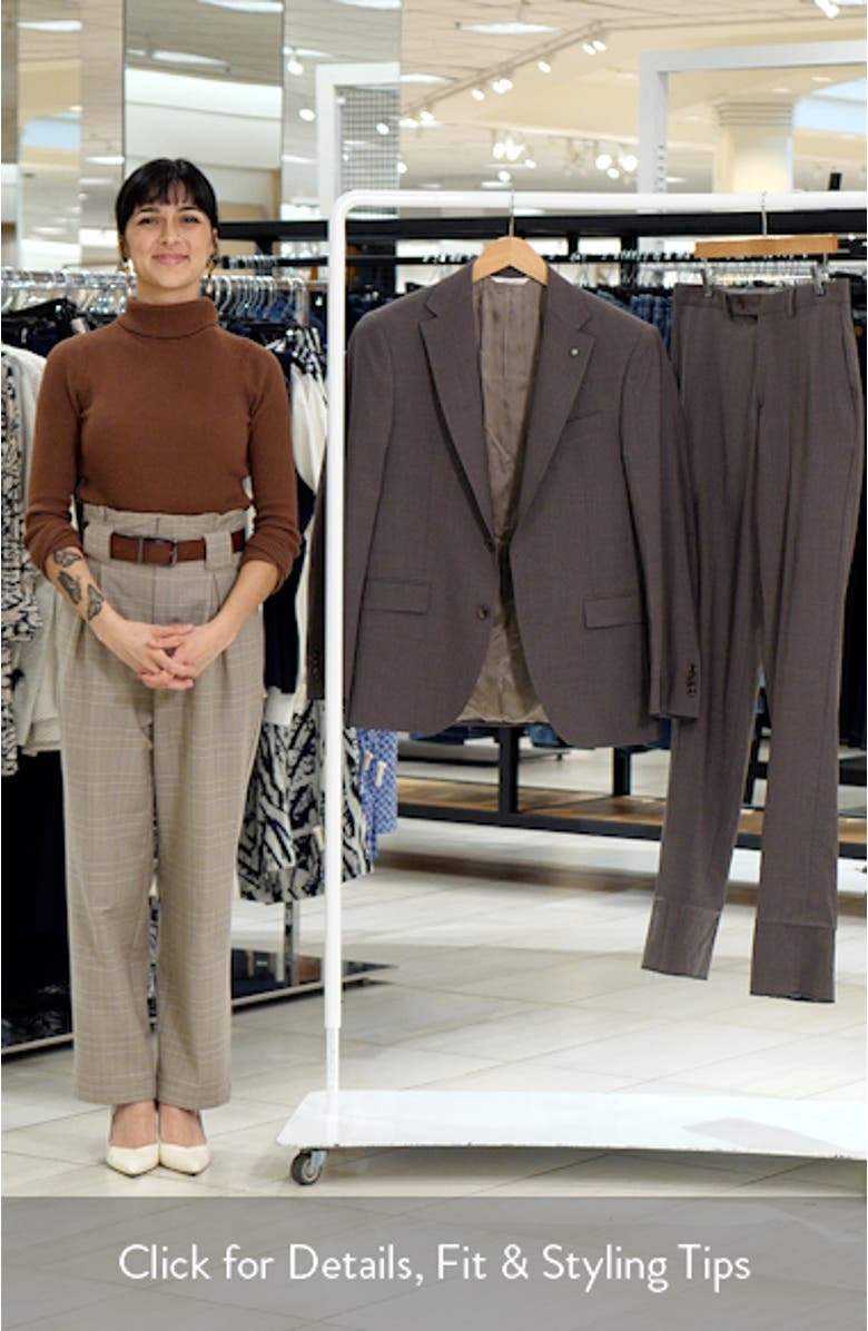 Esprit Tobacco Brown Stretch Wool Suit, sales video thumbnail