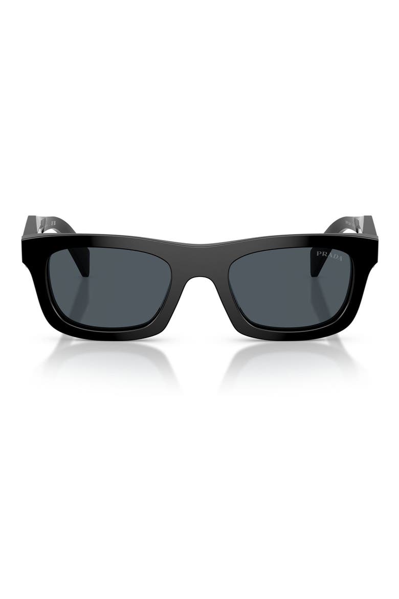 53mm Pillow Sunglasses, Main, color, BLACK / DARK GREY