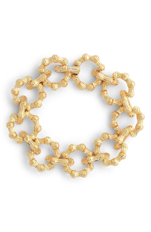 Anabel Aram Jewelry Bamboo Texture Chain Bracelet in Gold  product