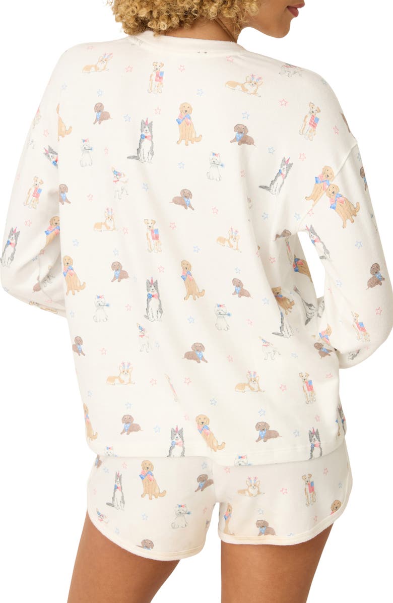 PJ Salvage Red, White & Woof Jersey Pajama Top, Alternate, color, Ivory